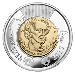 2015 Toonie - John A Macdonald reverse
